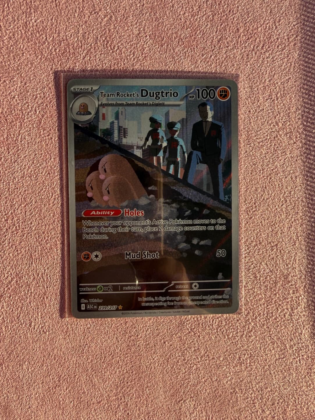 Team Rocket's Dugtrio 239/217 Illustration Rare