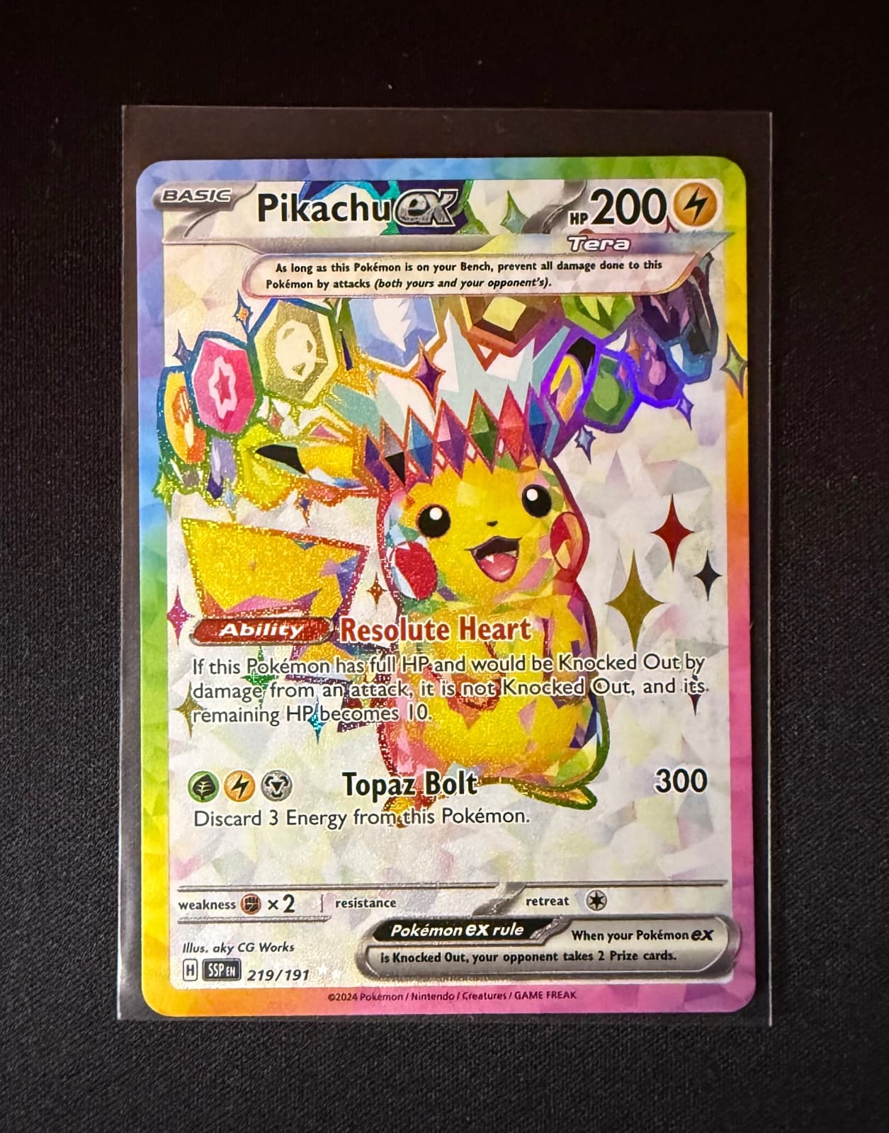 Pikachu EX 219/191 - Surging Sparks English -...